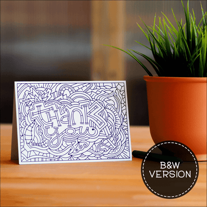 B&W Thank You cards