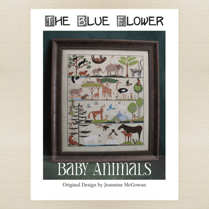 The Blue Flower - Baby Animals - Booklet Chart IH and/or Roxy Floss Conversion