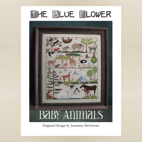 The Blue Flower - Baby Animals - Booklet Chart IH and/or Roxy Floss Conversion