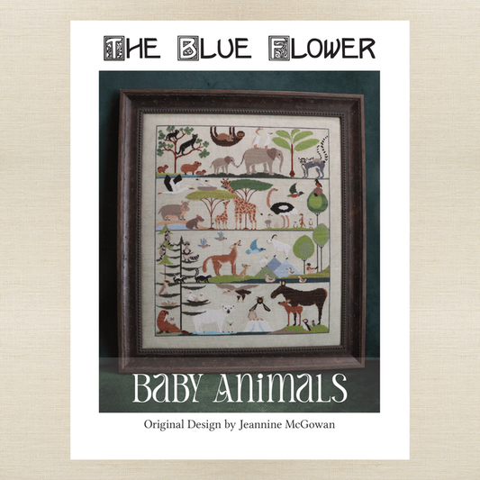 The Blue Flower - Baby Animals - Booklet Chart IH and/or Roxy Floss Conversion