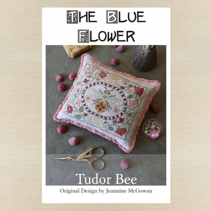 The Blue Flower - Tudor Bee - Booklet Chart IH and/or Roxy Floss Conversion