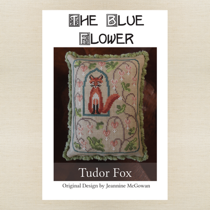 The Blue Flower - Tudor Fox - Booklet Chart IH and/or Roxy Floss Conversion