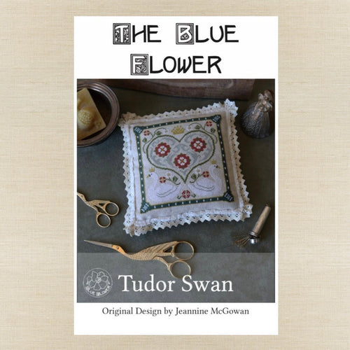 The Blue Flower - Tudor Swan - Booklet Chart IH and/or Roxy Floss Conversion