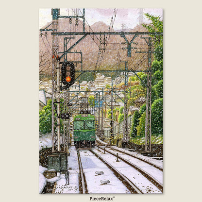 A dusting of snow, a quiet train, and the start of a cozy winter adventure.