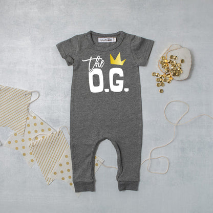 The OG Hip Hop Themed Slim Fit Short Sleeve 1st Birthday Romper