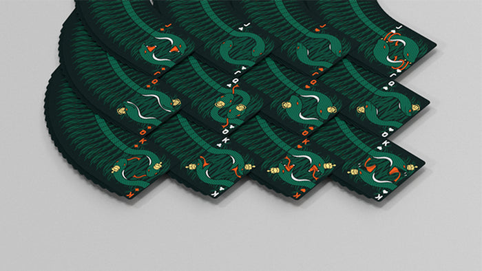 The Serpent (Green) Playing Cards by DECKIDEA