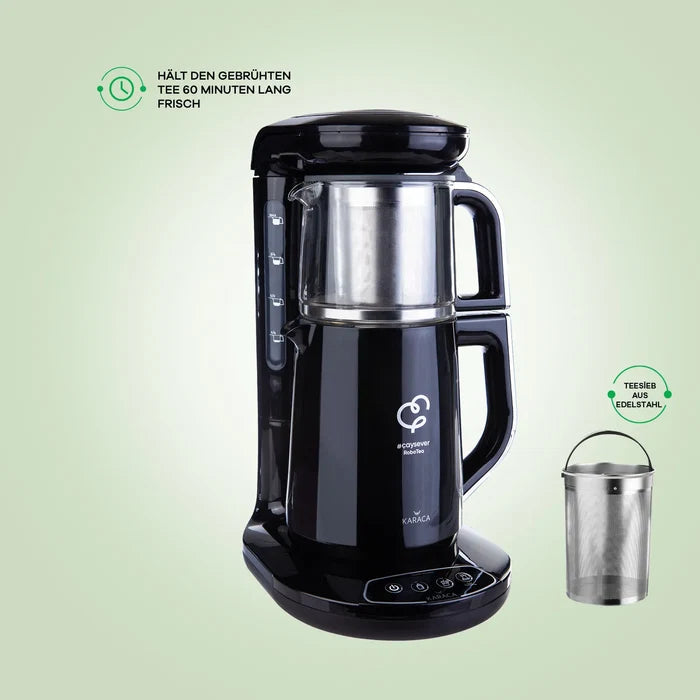 Théière et bouilloire Karaca Caysever Robotea, chrome