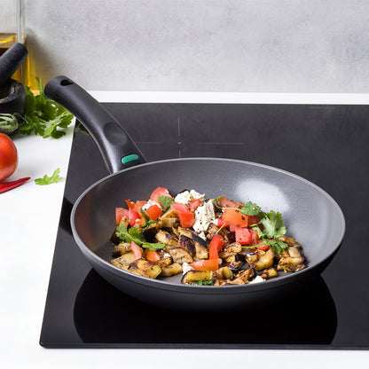 Thermo Induction koekenpan 28 cm zwart met groenten