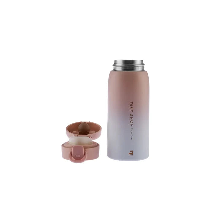 Thermos Karaca Skyfall étanche, acier, 350 ml, rose