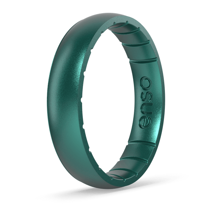 Birthstone Classic Thin Silicone Ring - Emerald
