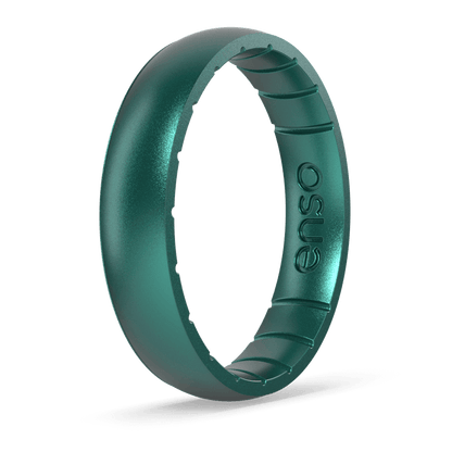 Birthstone Classic Thin Silicone Ring - Emerald