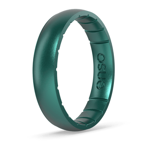 Birthstone Classic Thin Silicone Ring - Emerald