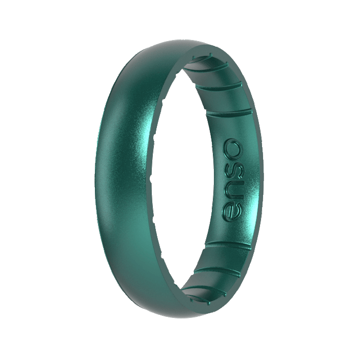 Birthstone Classic Thin Silicone Ring - Emerald