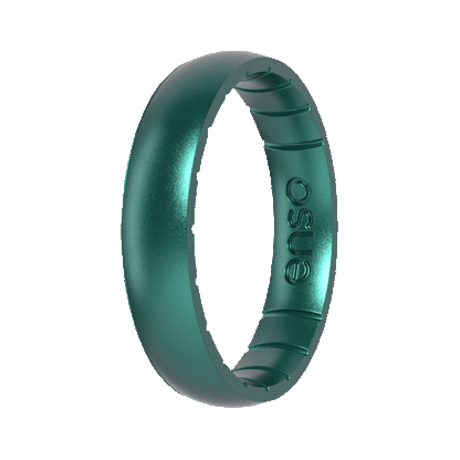 Birthstone Classic Thin Silicone Ring - Emerald