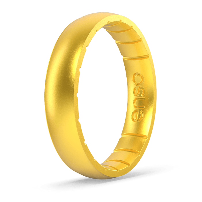 Birthstone Classic Thin Silicone Ring - Yellow Topaz
