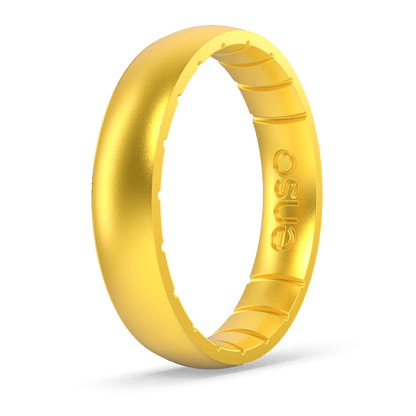 Birthstone Classic Thin Silicone Ring - Yellow Topaz