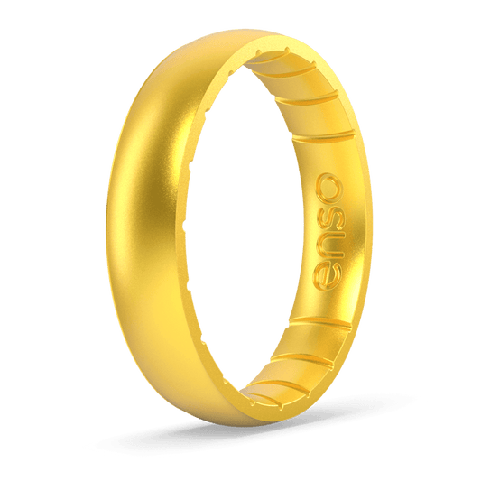 Birthstone Classic Thin Silicone Ring - Yellow Topaz