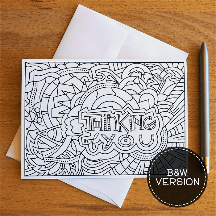 Thinking of you greeting cards B&W