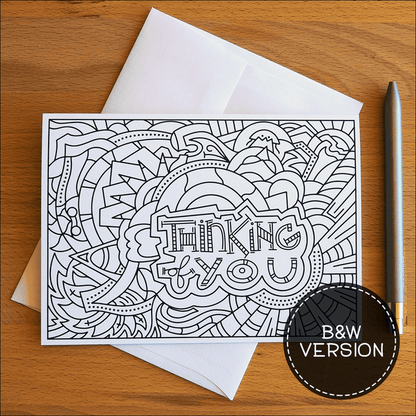 Thinking of you greeting cards B&W
