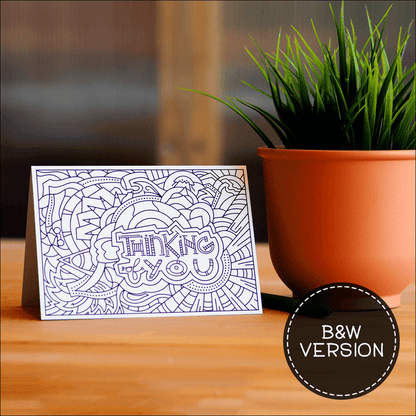 Thinking of you greeting cards B&W