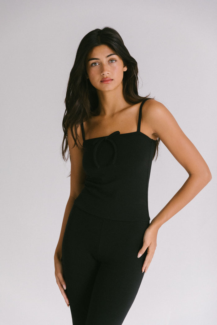 TIE CAMI IN ONYX