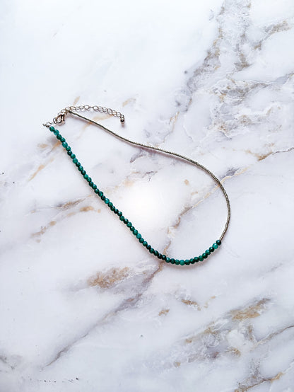 Tiny Green and Gold Candy Necklace