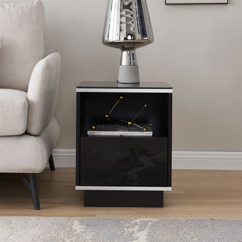 TITAN Side Table Black by Tauris -Home Living Store - -