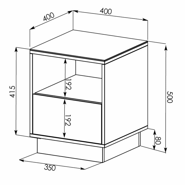 TITAN Side Table Black by Tauris -Home Living Store - -