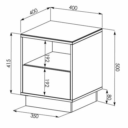 TITAN Side Table Black by Tauris -Home Living Store - -