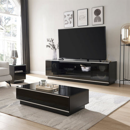 TITAN Side Table Black by Tauris -Home Living Store - -