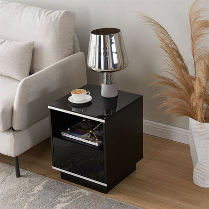 TITAN Side Table Black by Tauris -Home Living Store - -