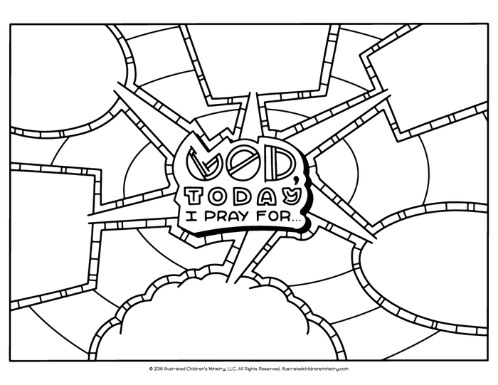 Today I Pray Coloring Page and Poster