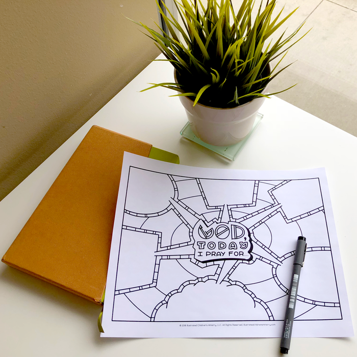 Today I Pray Coloring Page and Poster