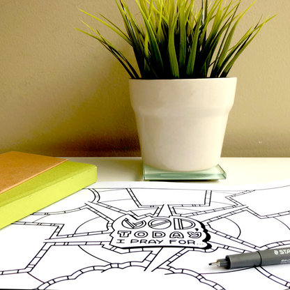 Today I Pray Coloring Page and Poster