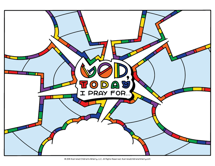 Today I Pray Coloring Page and Poster