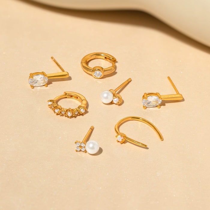 Todos Santos Opal Hoops