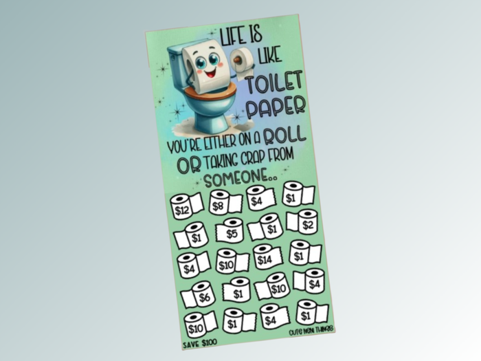 Toilet Paper | Savings Insert or Cash Envelope | 100
