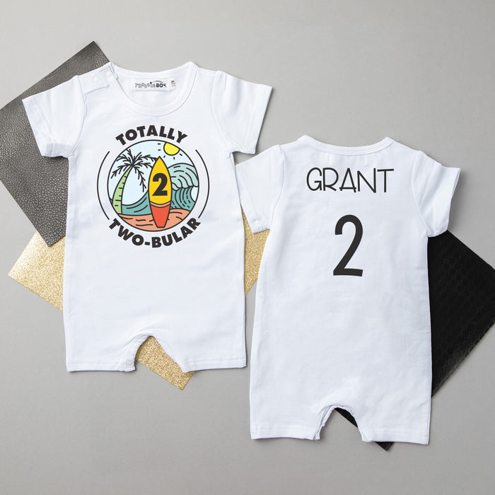 "Totally Two-bular" Personalized 2nd Birthday Shorts Romper
