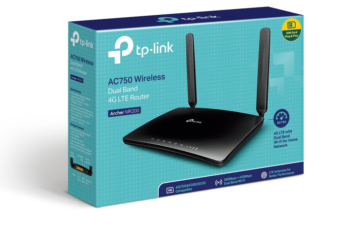 TP-Link Archer MR200 AC750 4G LTE Wireless Router White | Archer MR200