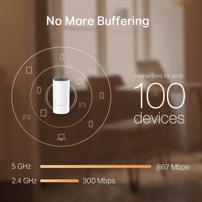 TP-Link Deco M4 AC1200 Dual-Band Whole Home Mesh Wi-Fi System 2 Pack White | Deco M4 (EU)