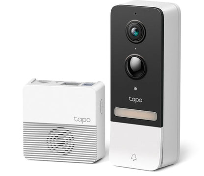 TP-Link Tapo 2K Wire-Free Video Doorbell with Chime White | D230S1