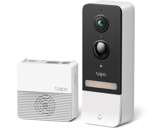 TP-Link Tapo 2K Wire-Free Video Doorbell with Chime White | D230S1