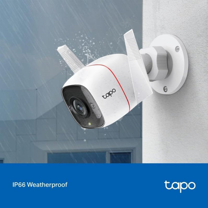TP-Link Tapo 3MP Outdoor Wi-Fi Security Camera 2 Pack White | TAPO C310P2