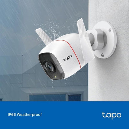 TP-Link Tapo 3MP Outdoor Wi-Fi Security Camera 2 Pack White | TAPO C310P2