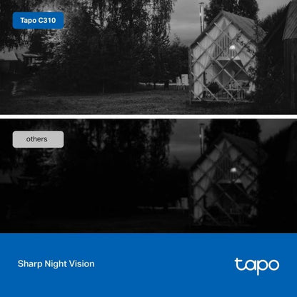 TP-Link Tapo 3MP Outdoor Wi-Fi Security Camera 2 Pack White | TAPO C310P2