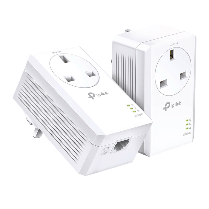 TP-Link TL-PA7017P KIT – AV1000 Gigabit Passthrough Powerline Starter Kit