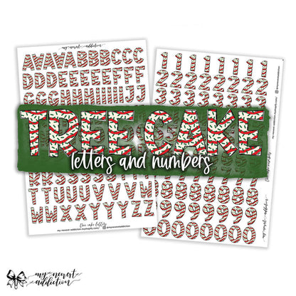 Tree Cake Letters and Numbers