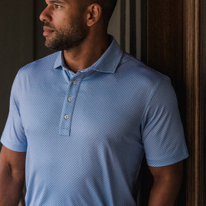 Trellis Printed Performance Polo