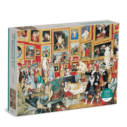 Tribuna of the Uffizi Meowsterpiece of Western Art 1500 Piece Jigsaw Puzzle 1500 Piece Puzzles Susan Herbert