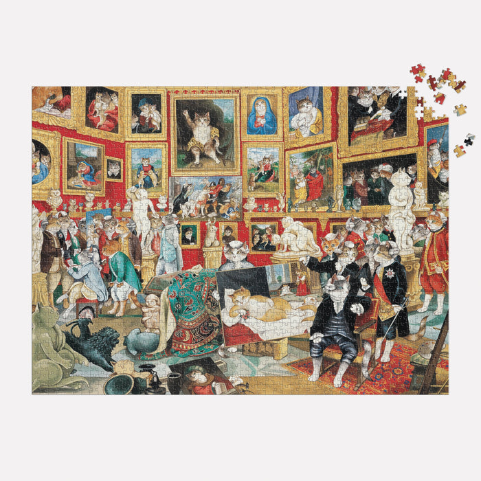 Tribuna of the Uffizi Meowsterpiece of Western Art 1500 Piece Jigsaw Puzzle 1500 Piece Puzzles Susan Herbert